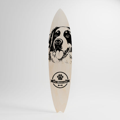 SAINT BERNARD Tavola da surf decorativa in compensato