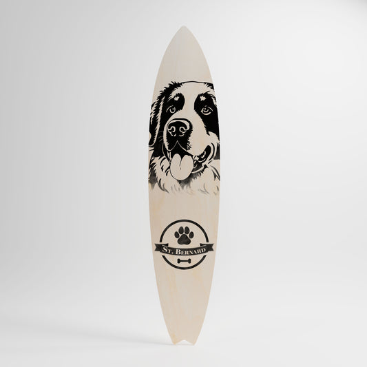 SAINT BERNARD Tavola da surf decorativa in compensato