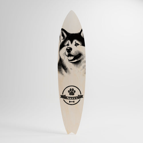 AKITA DOG Tavola da surf decorativa in compensato