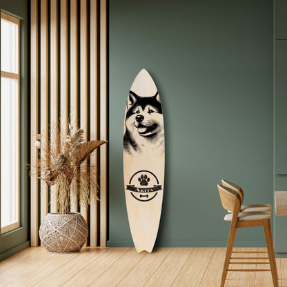 AKITA DOG Decorative Plywood Surfboard