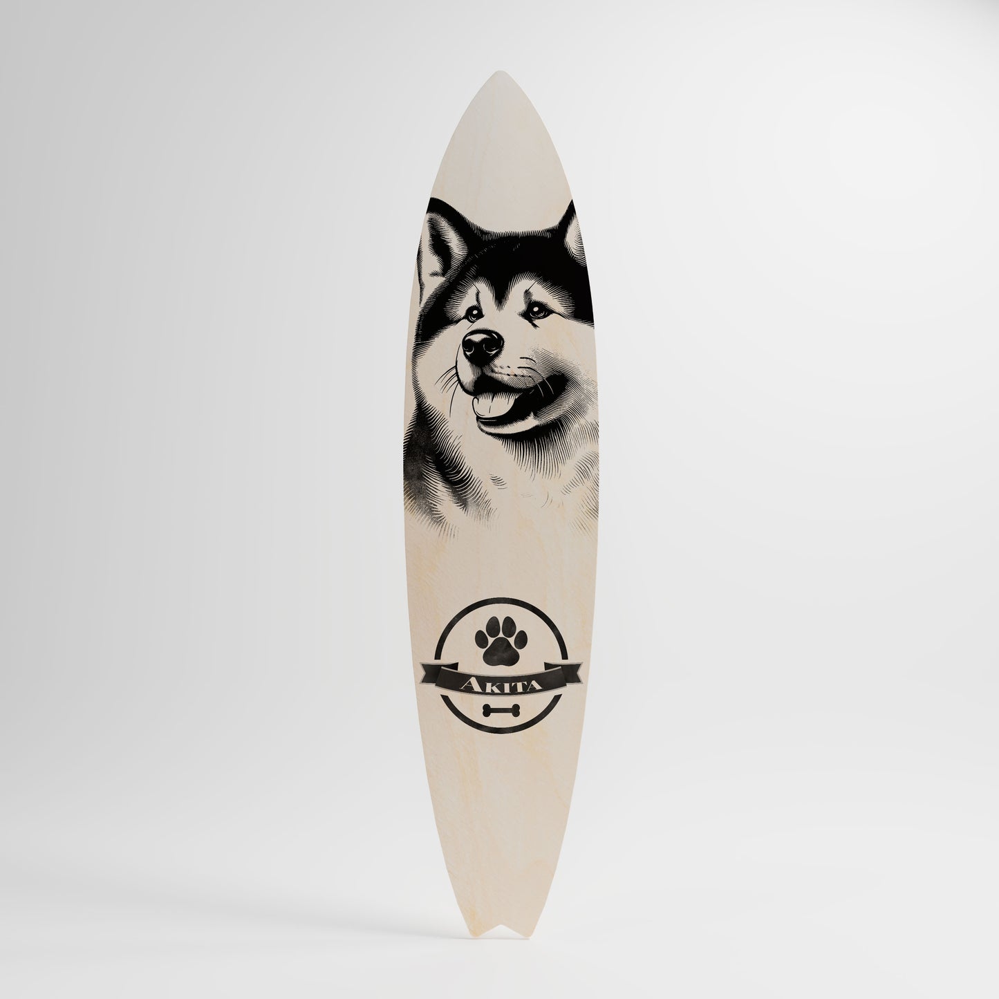 AKITA DOG Decorative Plywood Surfboard