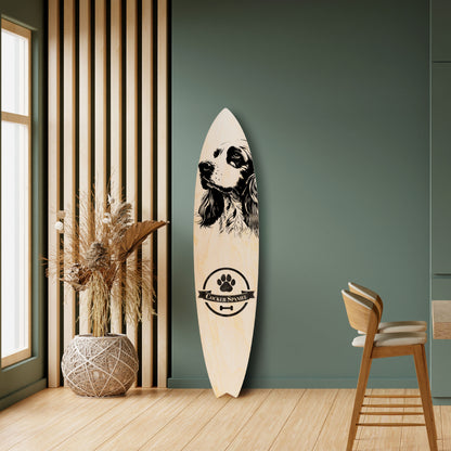 ENGLISH COCKER SPANIEL Decorative Plywood Surfboard