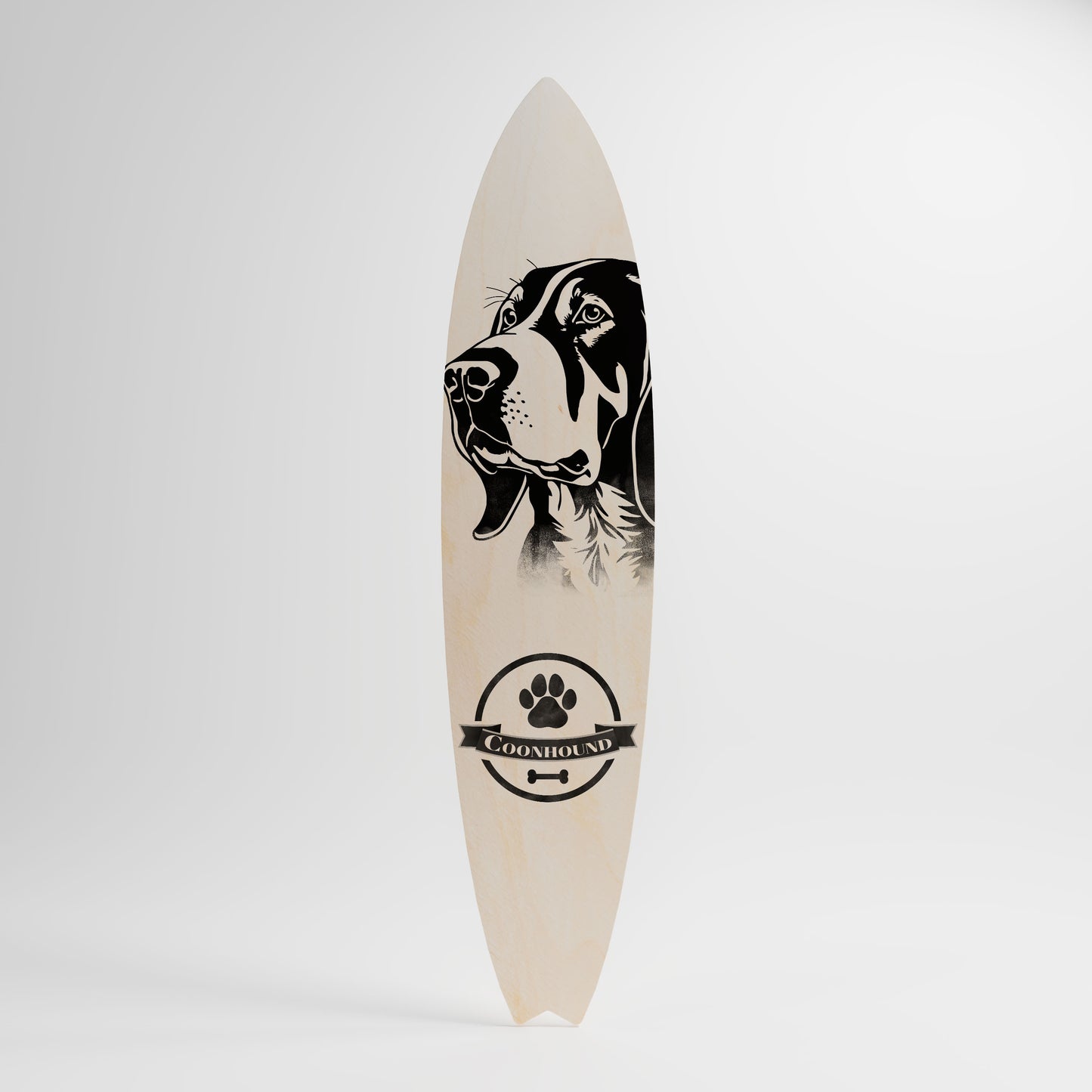 COONHOUND DOG Decorative Plywood Surfboard