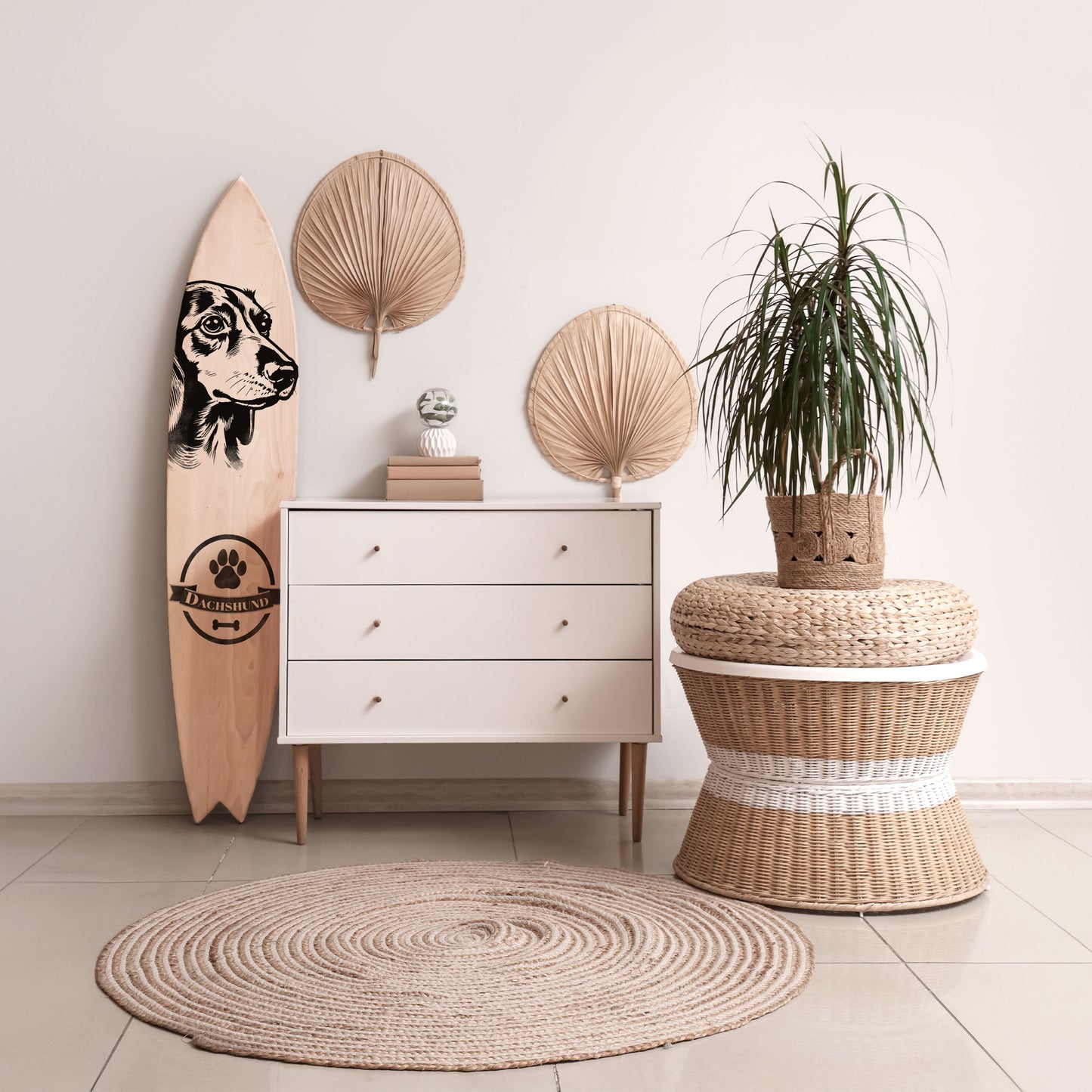 DACHSHUND DOG Decorative Plywood Surfboard