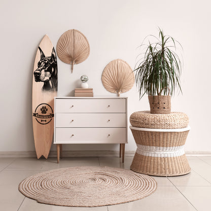 DOBERMAN DOG Decorative Plywood Surfboard