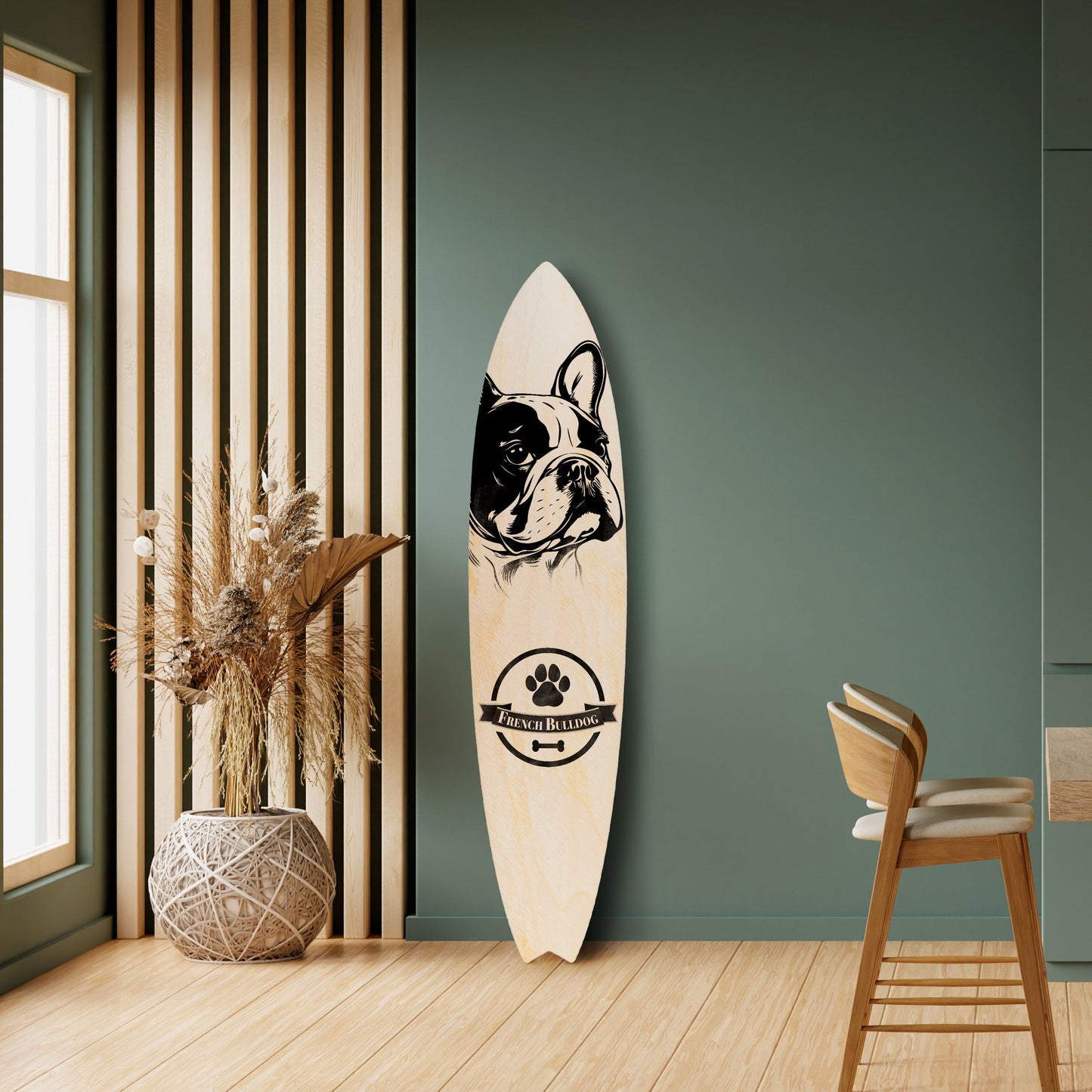 FRENCH BULLDOG Decorative Plywood Surfboard