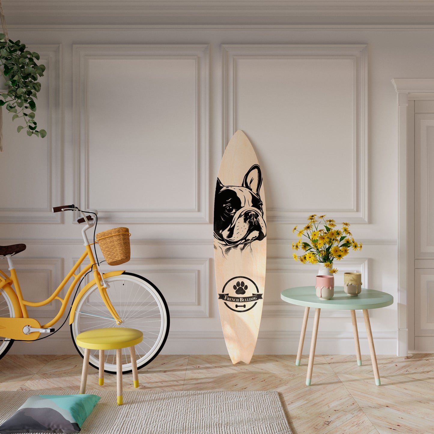 FRENCH BULLDOG Decorative Plywood Surfboard