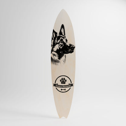 GERMAN SHEPARD Decorative Plywood Surfboard