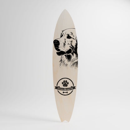 GOLDEN RETRIEVER Surfboard Decorative Panel