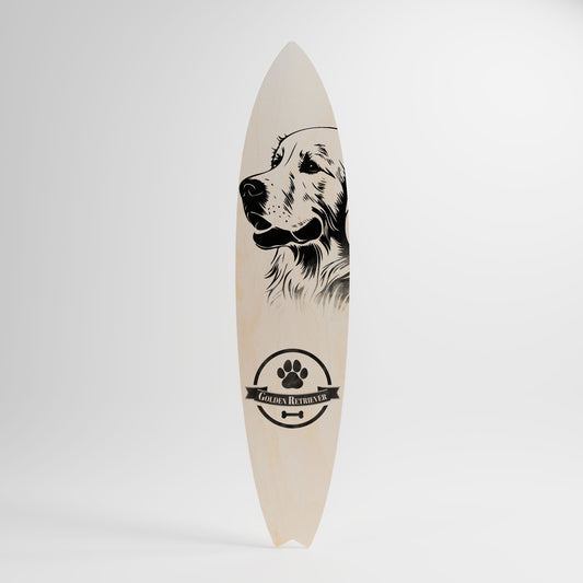 GOLDEN RETRIEVER Decorative Plywood Surfboard