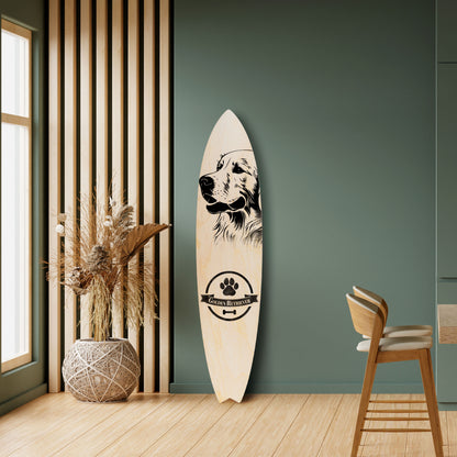 GOLDEN RETRIEVER Decorative Plywood Surfboard