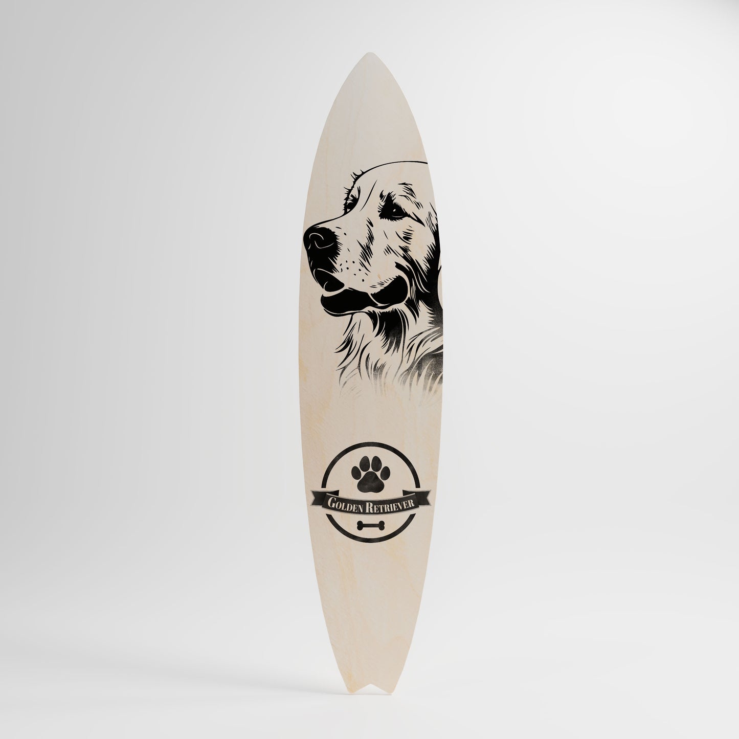GOLDEN RETRIEVER Decorative Plywood Surfboard