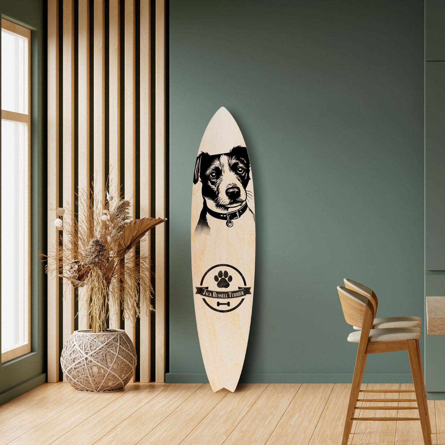 JACK RUSSEL TERRIER Decorative Plywood Surfboard