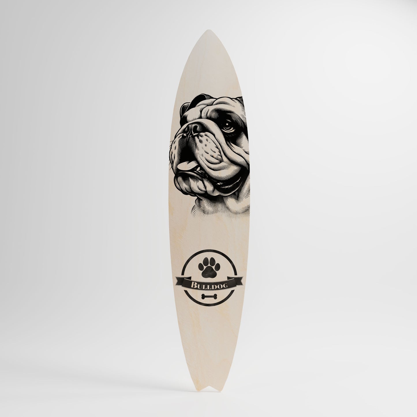 BULLDOG DOG Decorative Plywood Surfboard