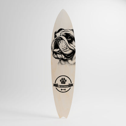 BULLDOG DOG Decorative Plywood Surfboard