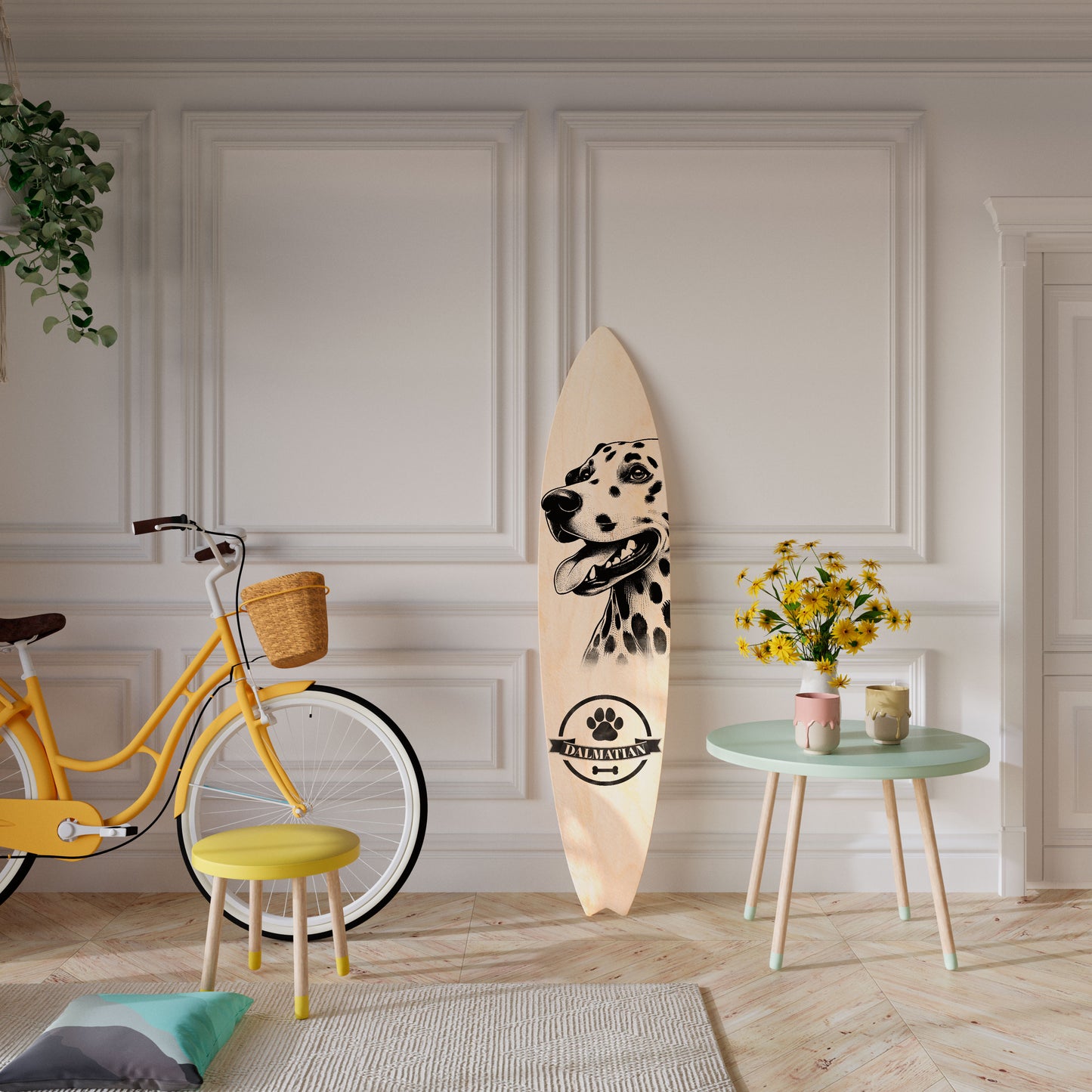 DALMATIAN DOG Decorative Plywood Surfboard