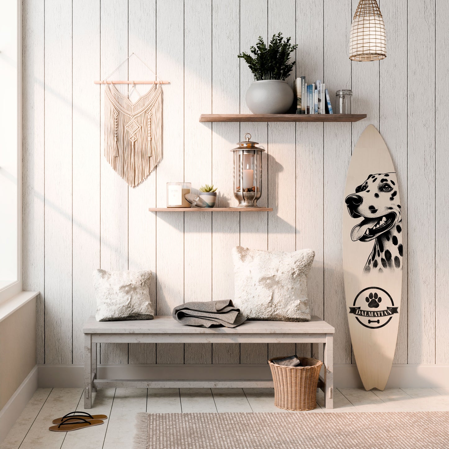 DALMATIAN DOG Decorative Plywood Surfboard