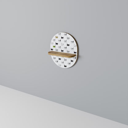 CATS COMPILATION Mensola ovale in effetto rovere