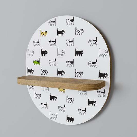 CATS COMPILATION Mensola ovale in effetto rovere