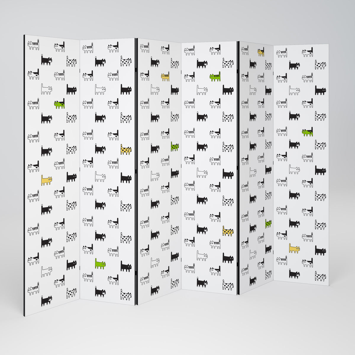 CATS COMPILATION Paravento Decorativo a 6 Pannelli