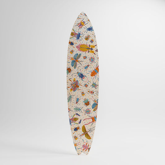 COLORFUL INSECTS Decorative Plywood Surfboard