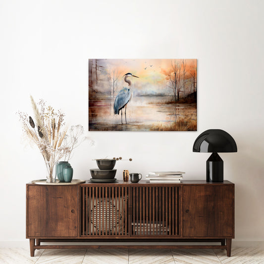 HERON DAYDREAM Stampa su tela orizzontale