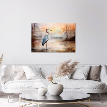 HERON DAYDREAM Stampa su tela orizzontale