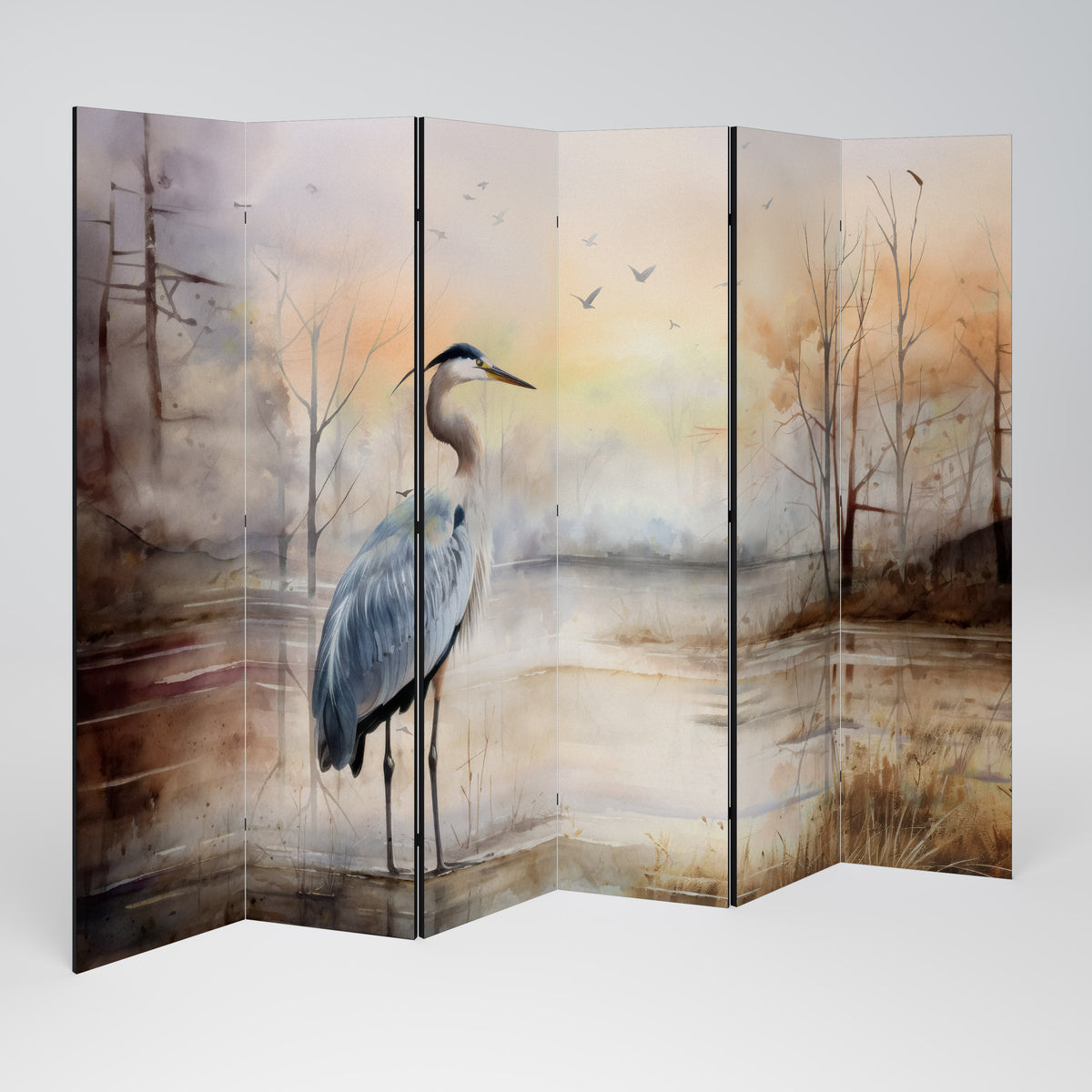 HERON DAYDREAM Paravento Decorativo a 6 Pannelli