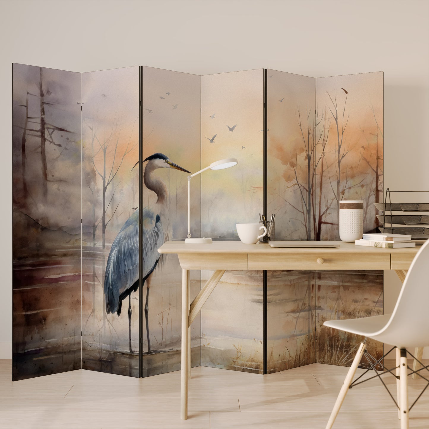 HERON DAYDREAM Divisorio decorativo per ambienti a 6 pannelli
