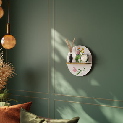 GARDEN INHABITANTS Mensola ovale per opere d'arte in effetto rovere