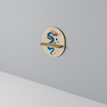 CREATURE MITOLOGICHE Mensola ovale in effetto rovere