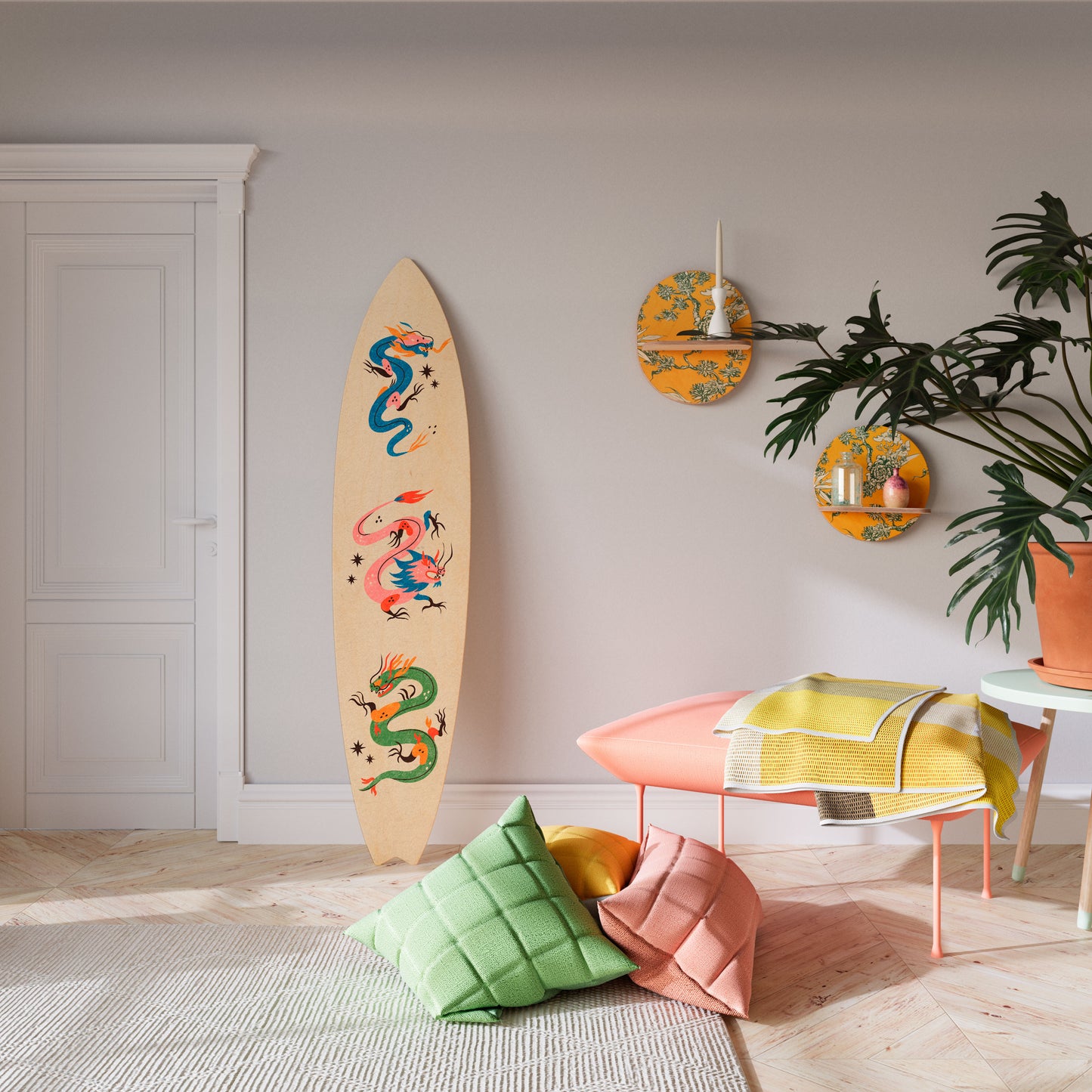 MYTHOLOGICAL CREATURES Surfboard Decorative Panel