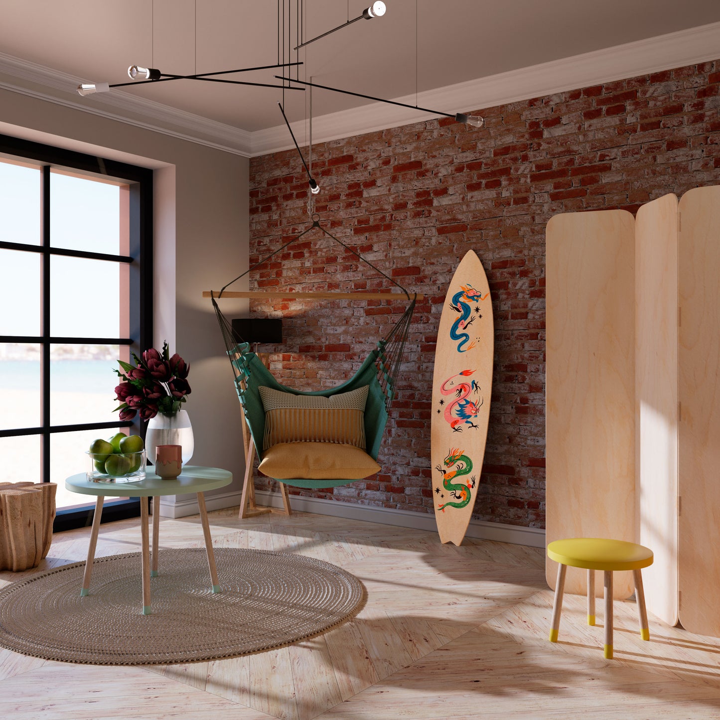 MYTHOLOGICAL CREATURES Surfboard Decorative Panel