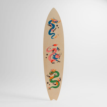 MYTHOLOGICAL CREATURES Decorative Plywood Surfboard