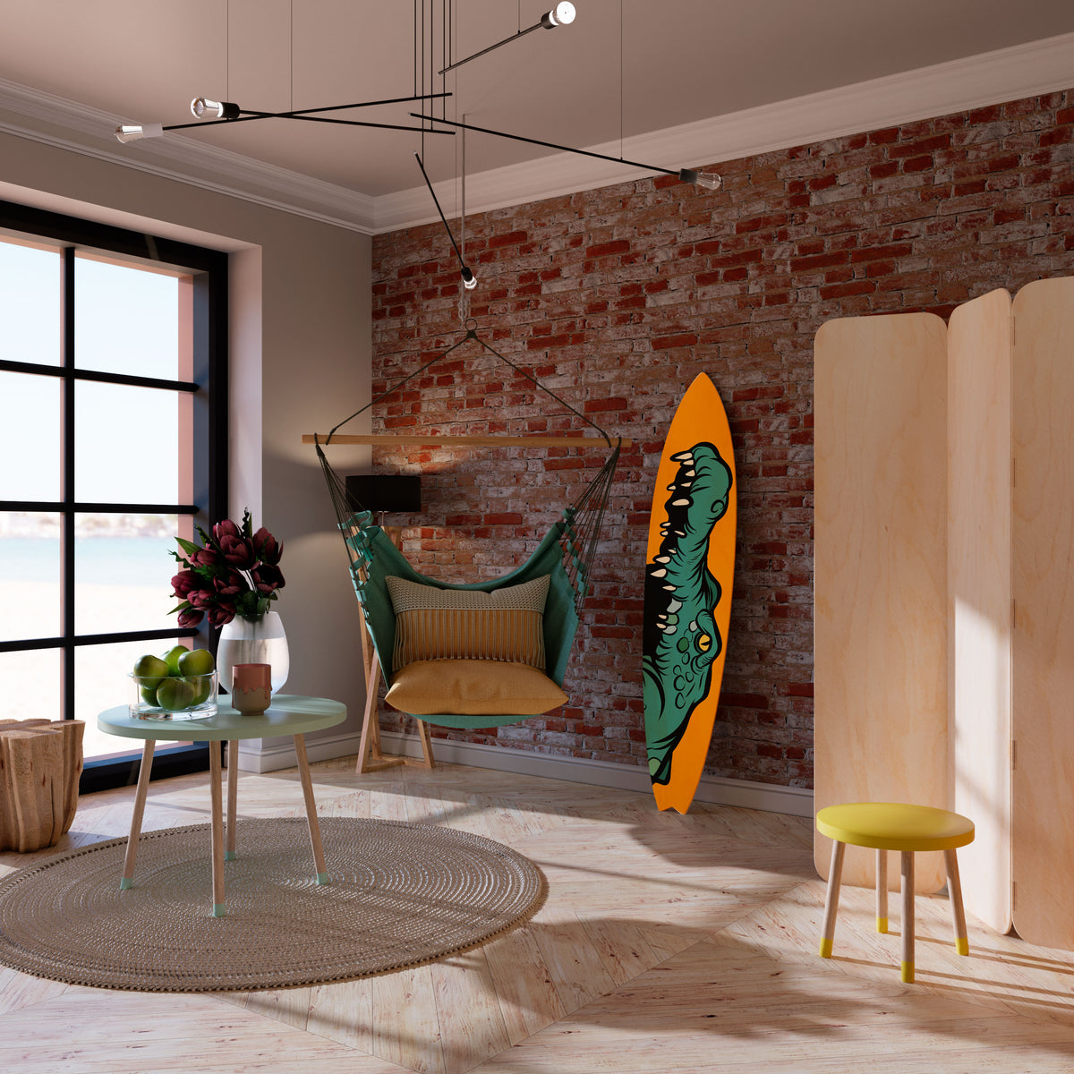 THREATENING GREETING Surfboard Decorative Panel