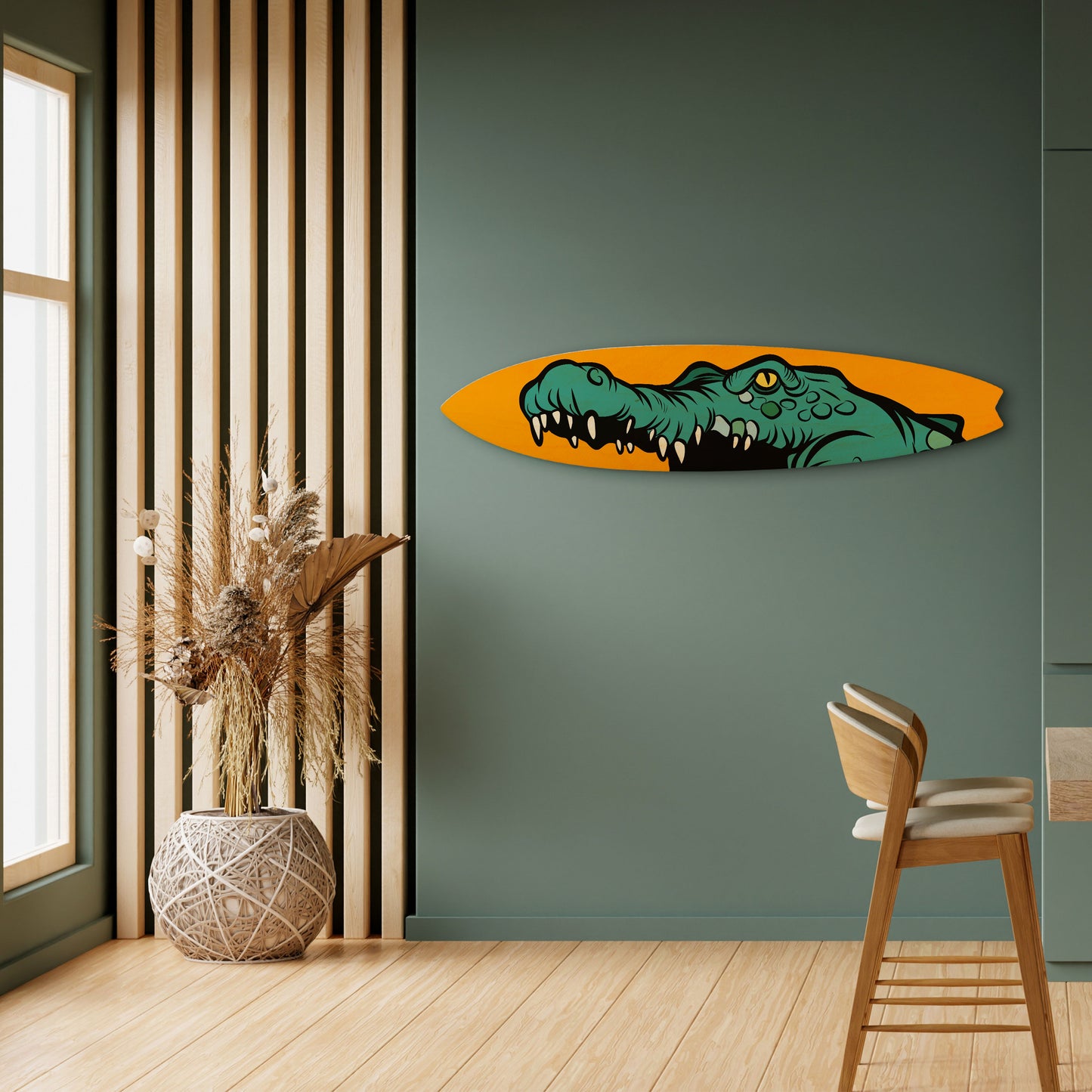 THREATENING GREETING Tavola da surf decorativa in compensato