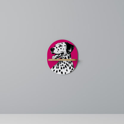DALMATIAN SMILE Mensola ovale in effetto rovere