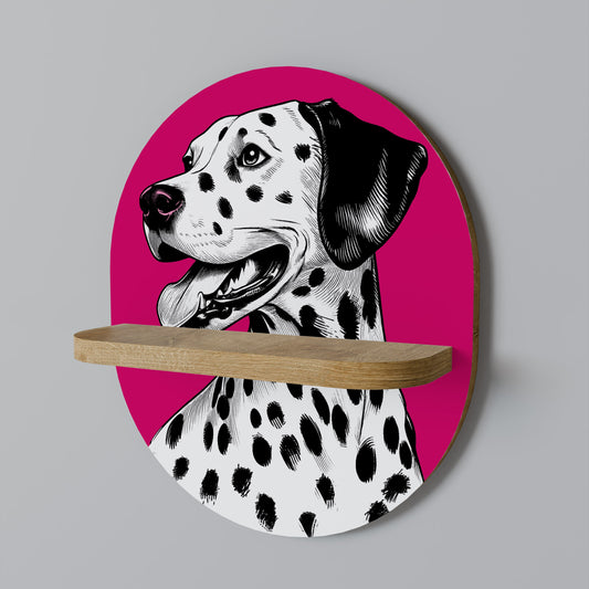 DALMATIAN SMILE Mensola ovale in effetto rovere