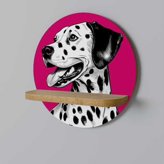DALMATIAN SMILE Mensola rotonda effetto rovere