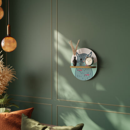 CAT SPLASH Mensola ovale in effetto rovere