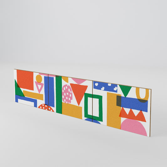 GEOMETRIC GLIMMER Set di 3 ante per mobile TV