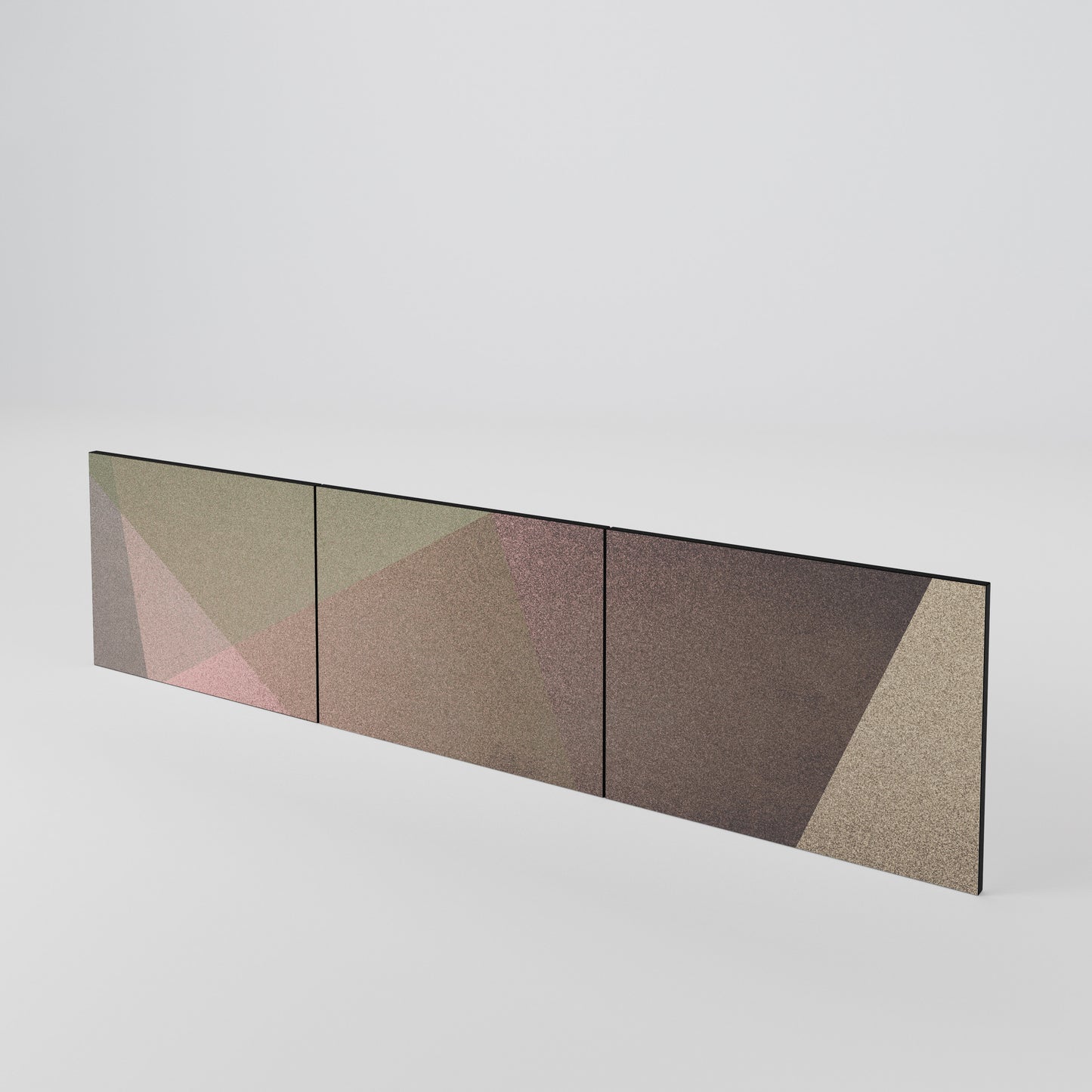 BEIGE GEOMETRY Set di 3 ante per mobile TV