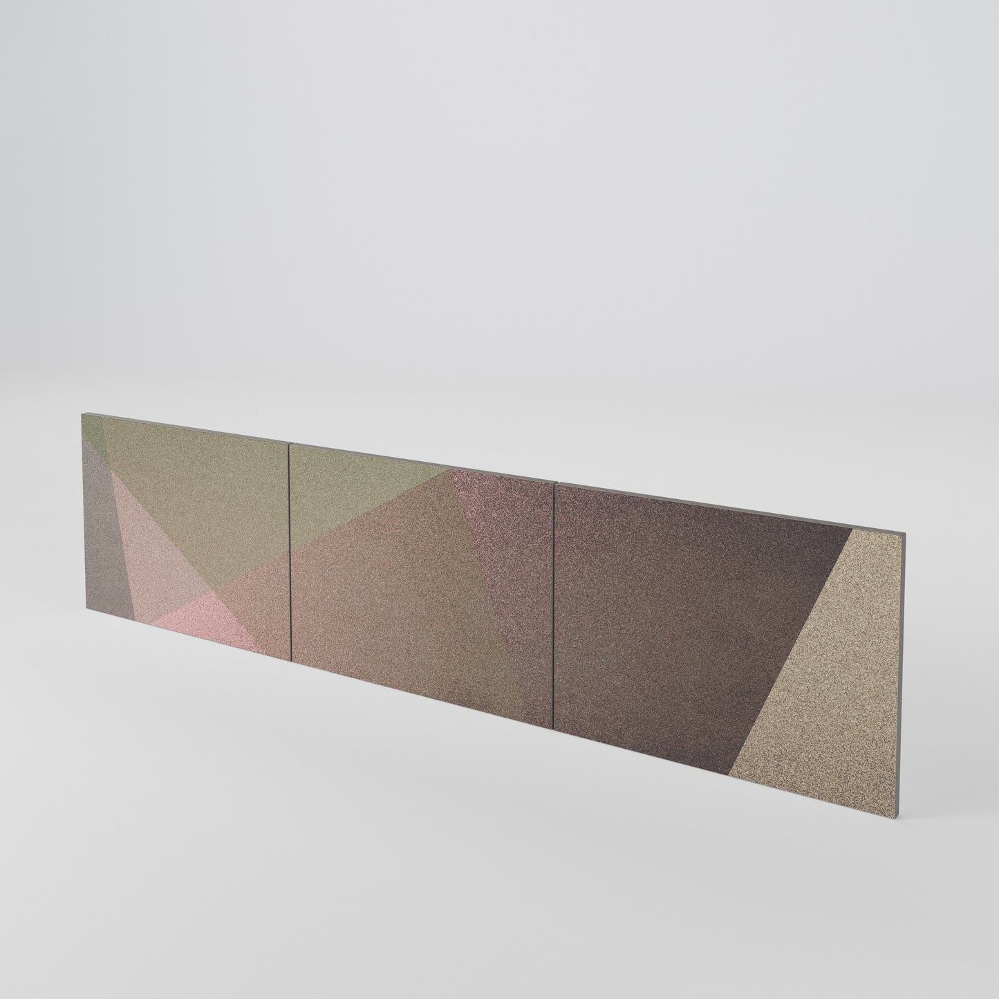 BEIGE GEOMETRY Set di 3 ante per mobile TV
