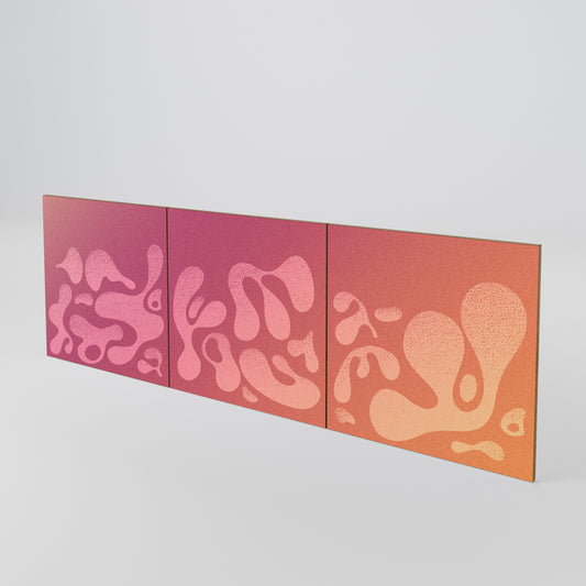 IRREGULAR PINK Set di 3 ante per madia