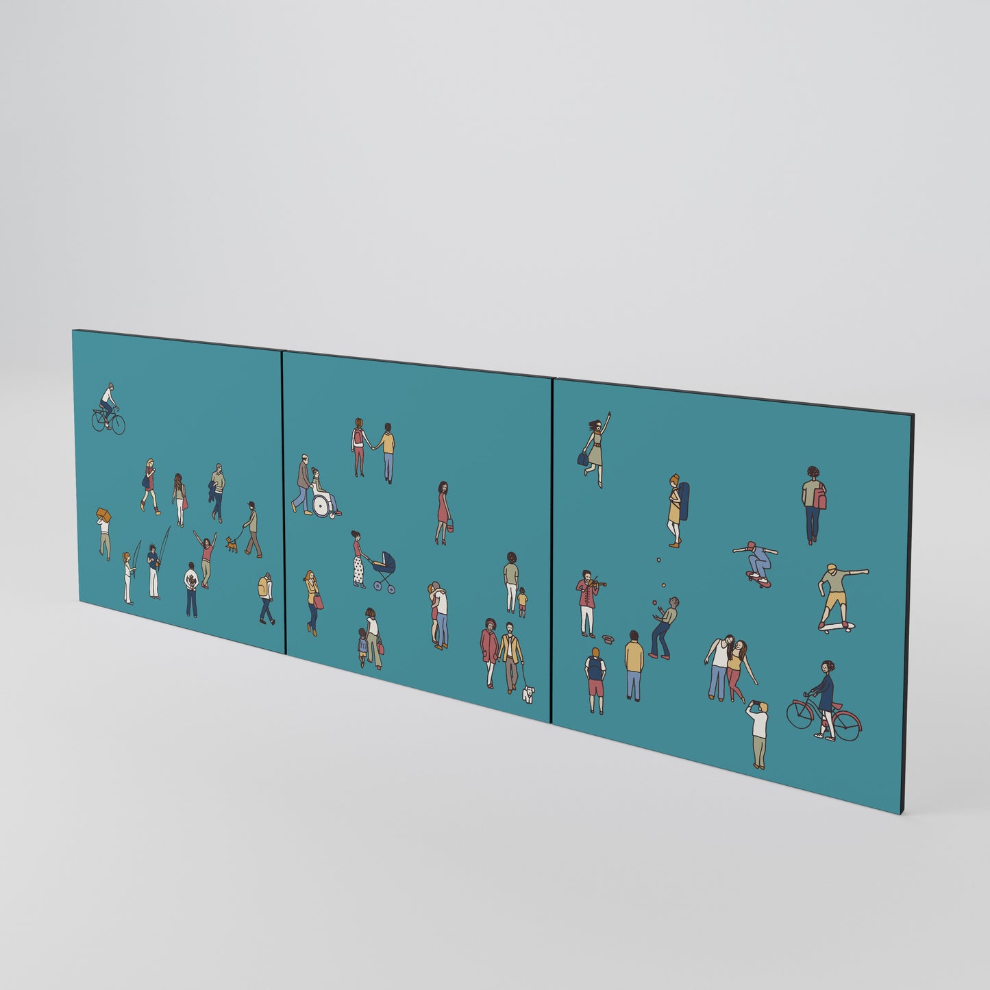 COLLECTIVE STREAM 3-Piece Sideboard Door Set