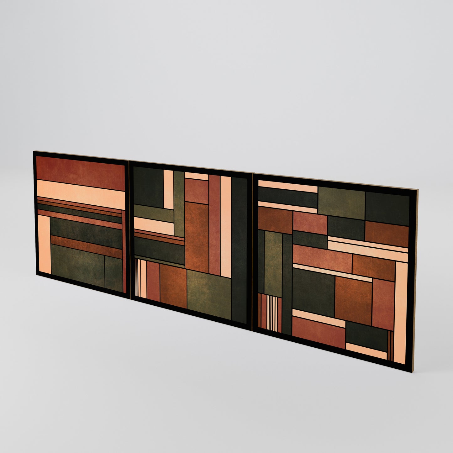 FIGURES OF NATURE 3-Piece Sideboard Door Set