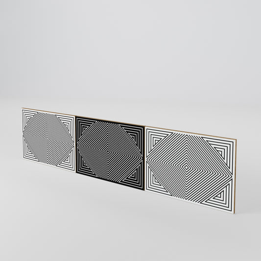 POLYGON ILLUSION Set di 3 ante per mobile TV