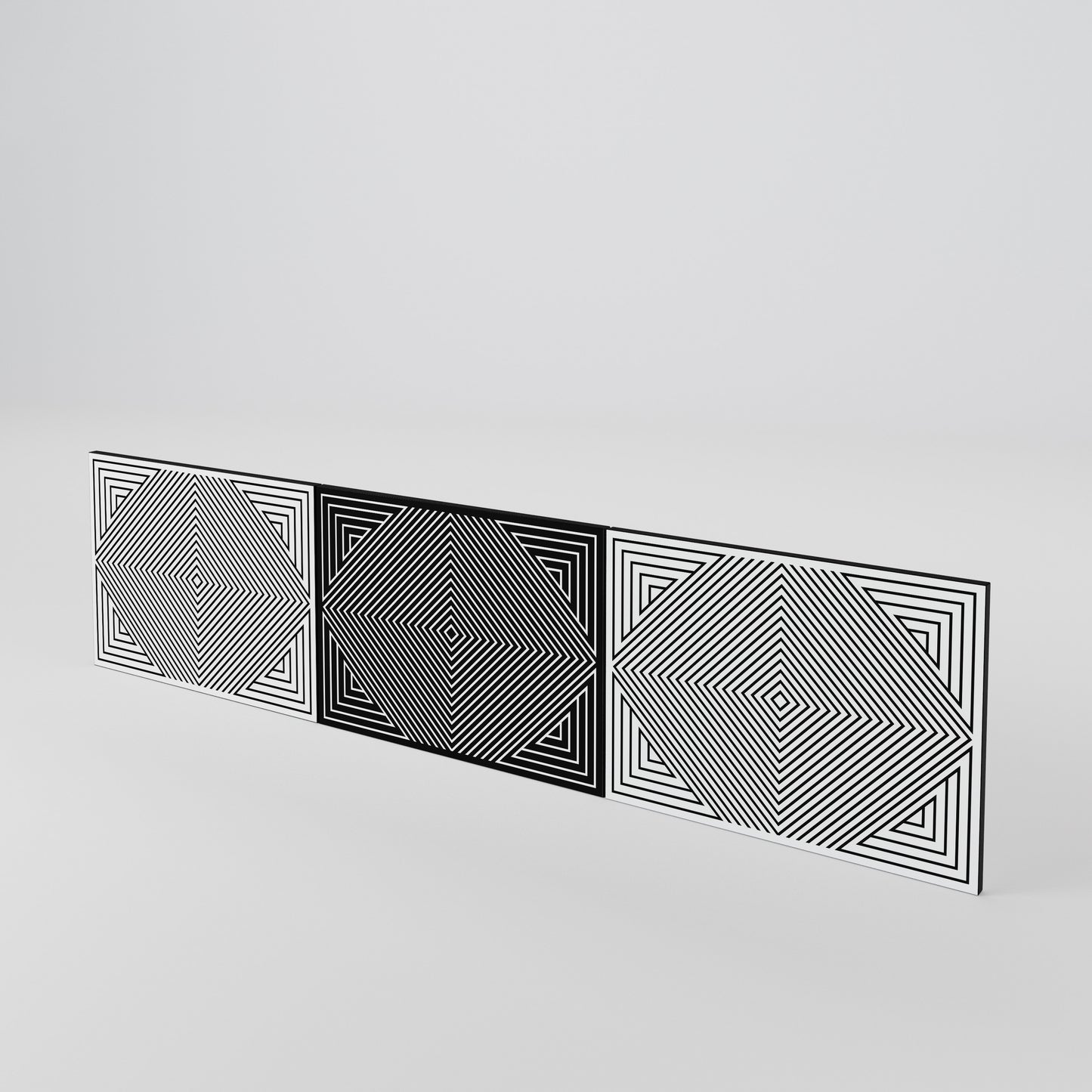 POLYGON ILLUSION Set di 3 ante per mobile TV
