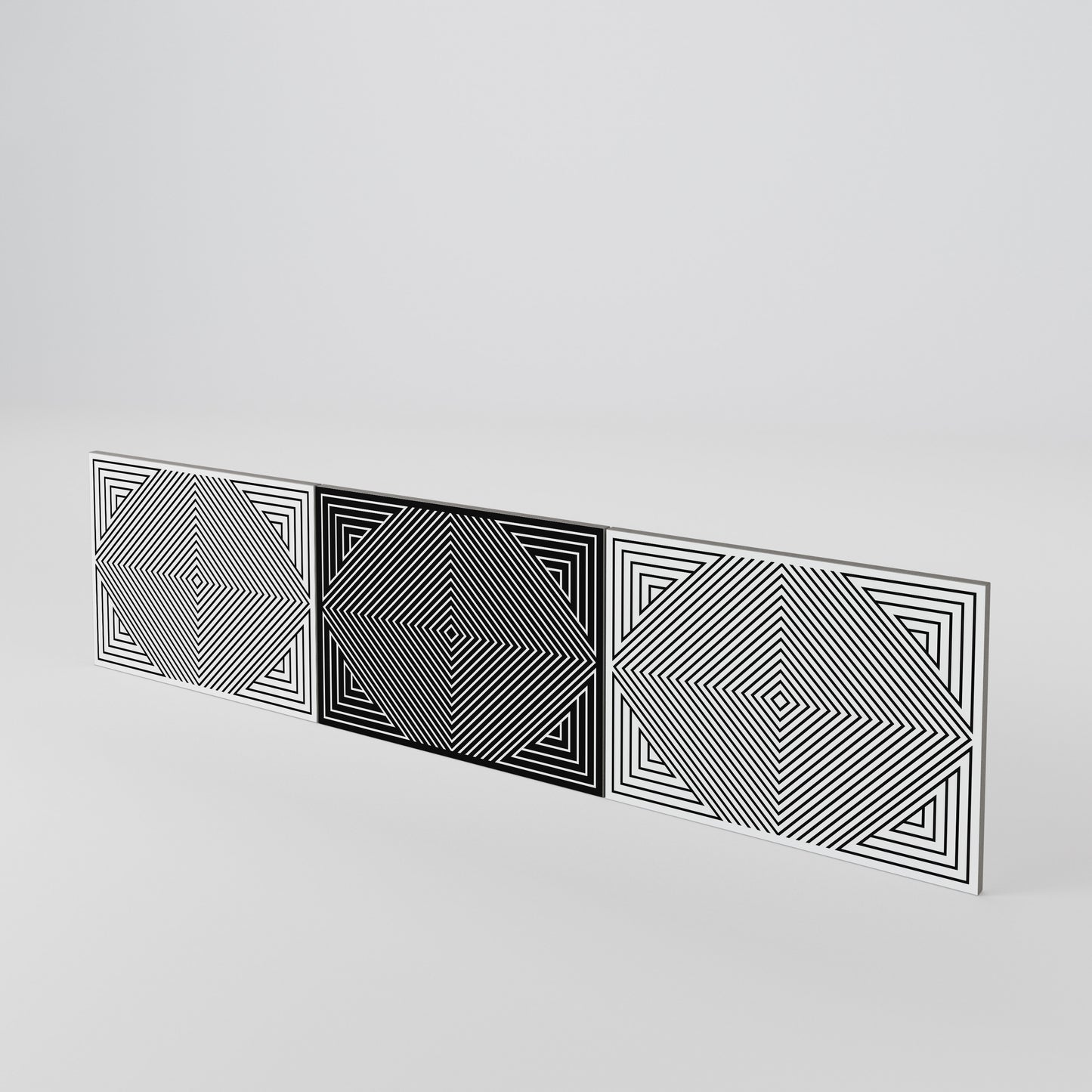 POLYGON ILLUSION Set di 3 ante per mobile TV