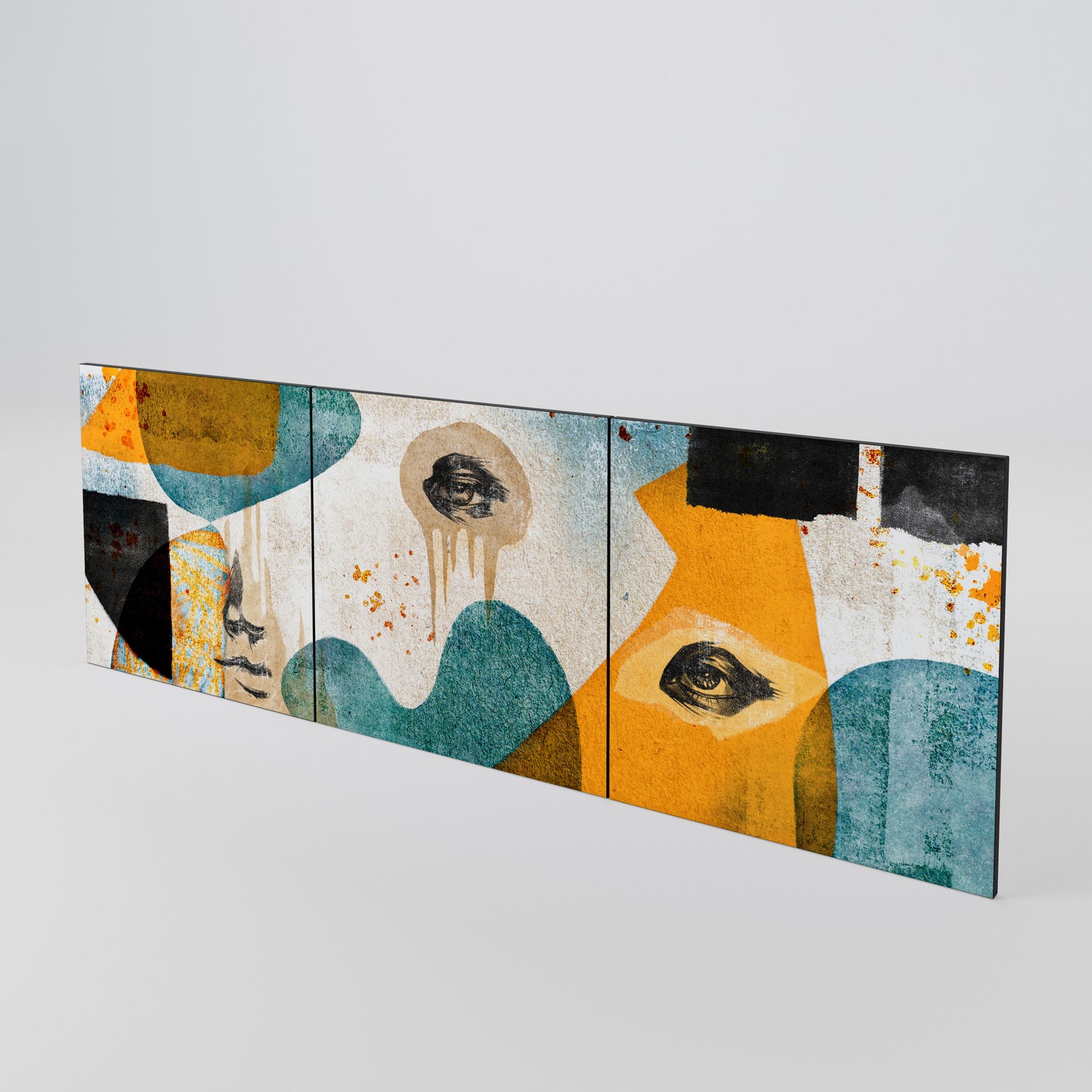 ABSTRACT FACES 3-Piece Sideboard Door Set